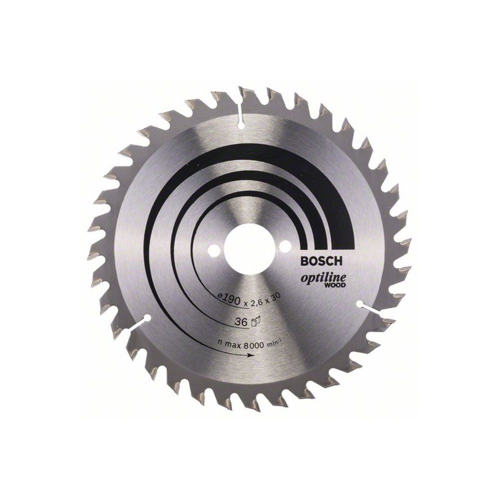 BOSCH list kružne pile 190x30x2,6 mm, 36Z, Optiline Wood