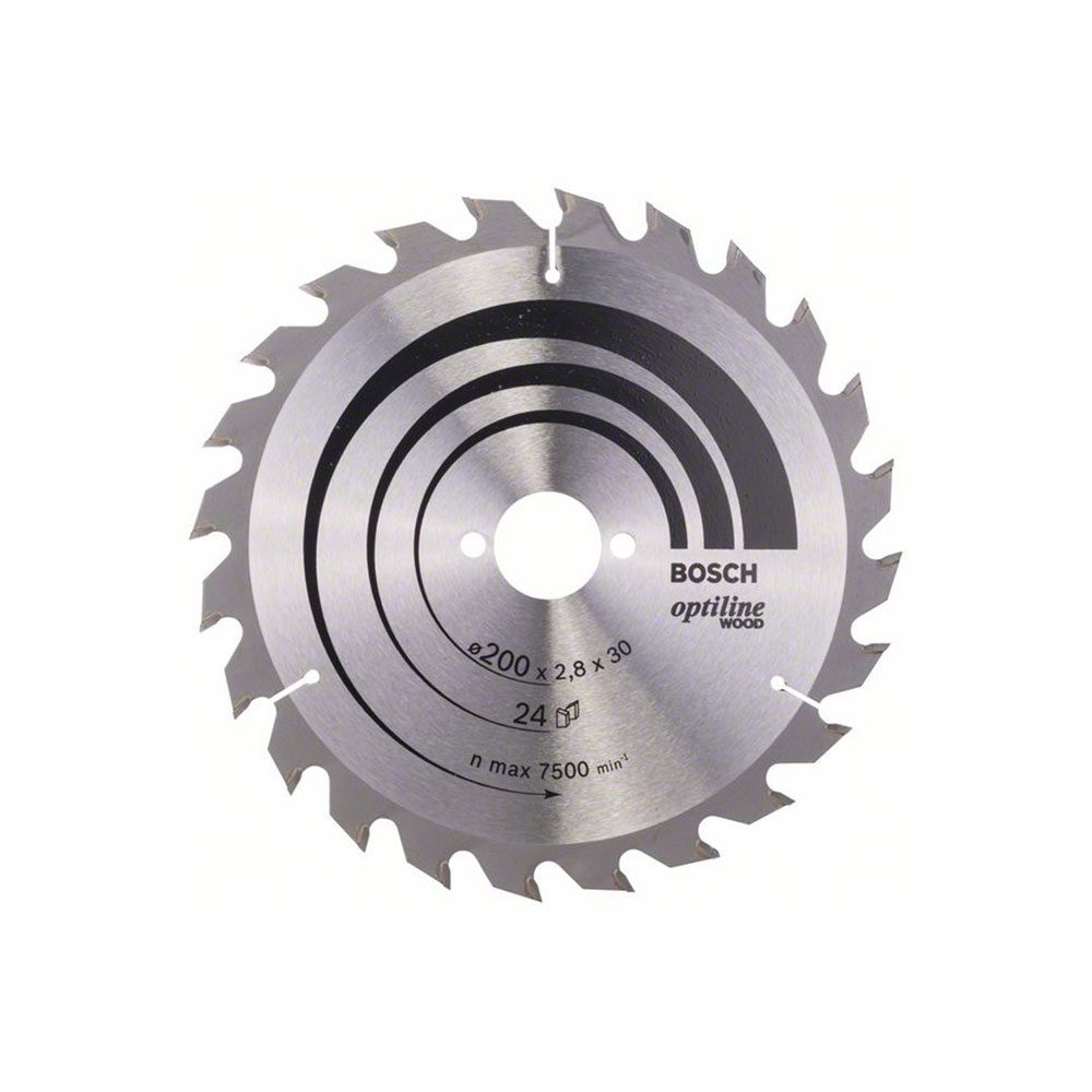 BOSCH list kružne pile 200x30x2,8 mm, 24Z, Optiline Wood