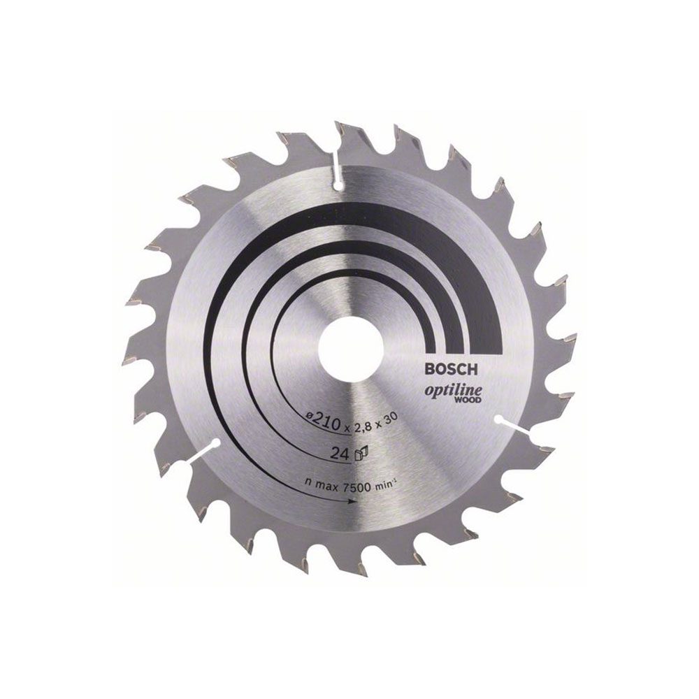 BOSCH list kružne pile 210x30x2,8 mm, 24Z, Optiline Wood