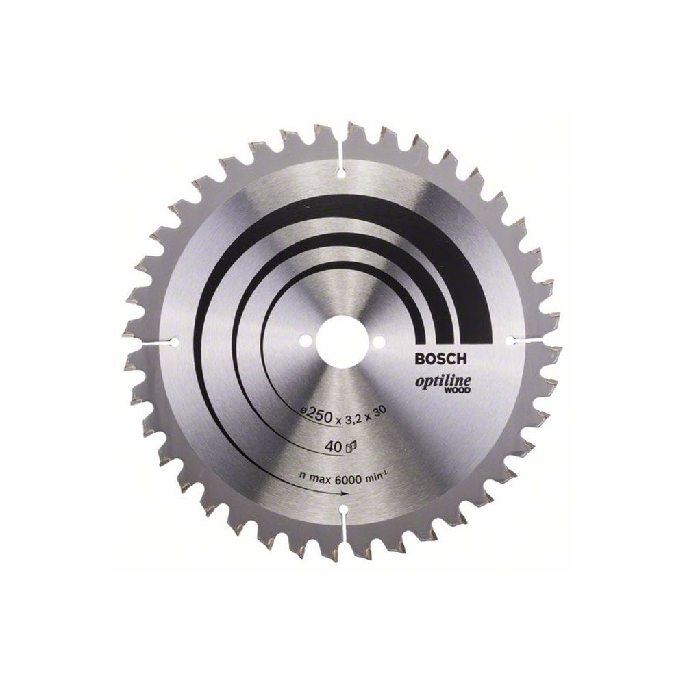 BOSCH list kružne pile 250x30x3,2 mm, 40Z, Optiline Wood