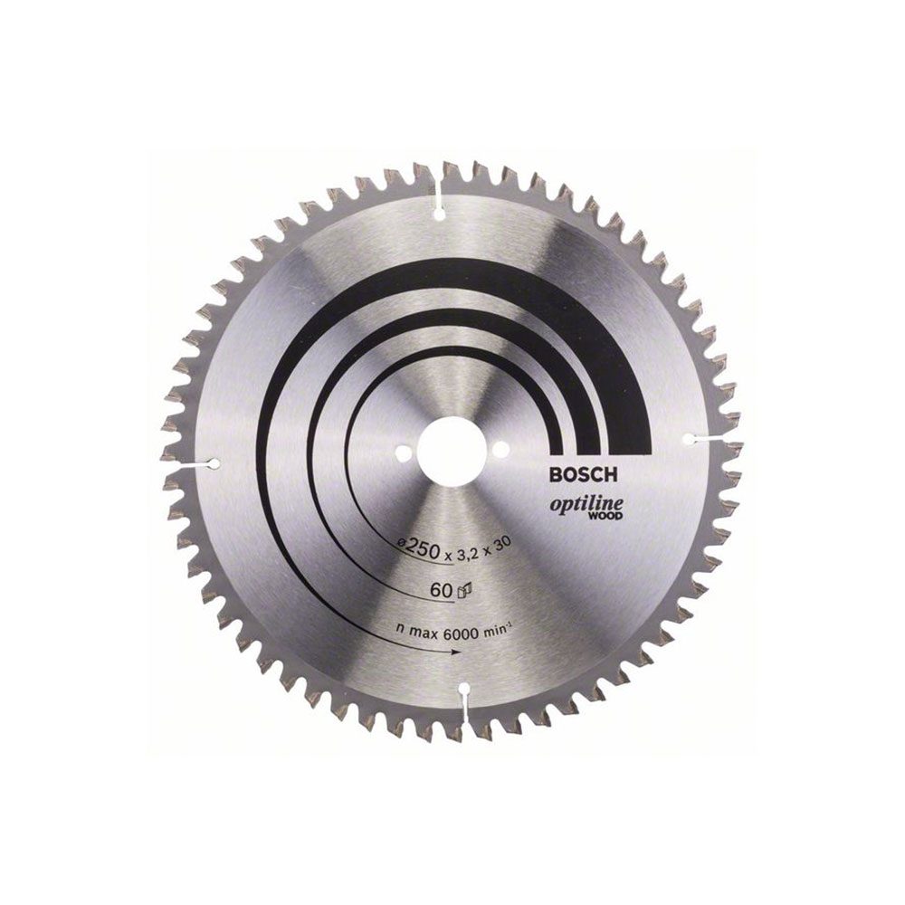 BOSCH list kružne pile 250x30x3,2 mm, 60Z, Optiline Wood