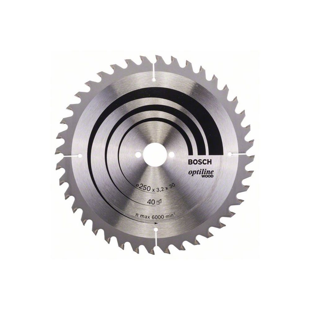 BOSCH list kružne pile 250x30x3,2 mm, 40Z, Optiline Wood