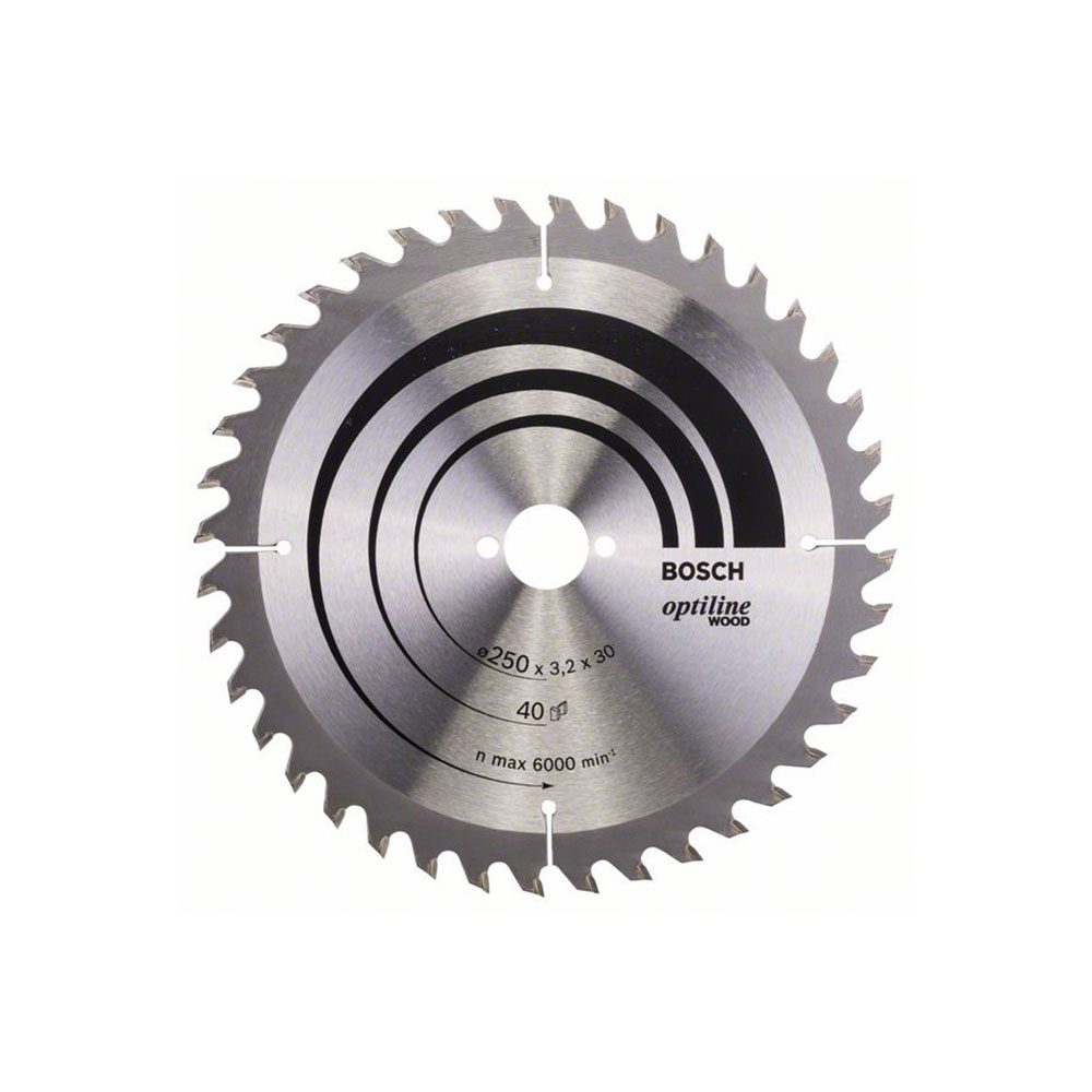 BOSCH list kružne pile 250x30x3,2 mm, 40Z, Optiline Wood