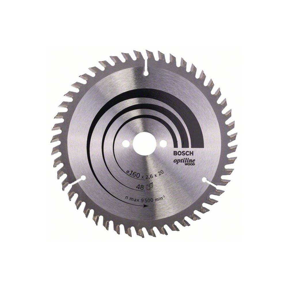 BOSCH list kružne pile 160x20/16x2,6 mm, 48Z, Optiline Wood