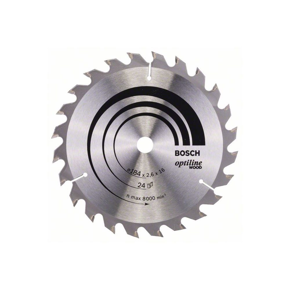 BOSCH list kružne pile 184x16x2,6 mm, 24Z, Optiline Wood