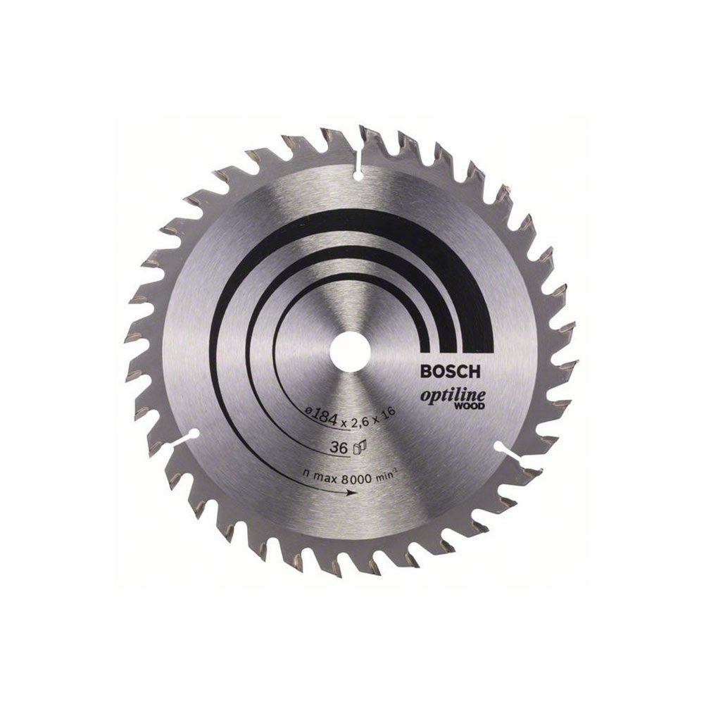 BOSCH list kružne pile 184x16x2,6 mm, 36Z, Optiline Wood