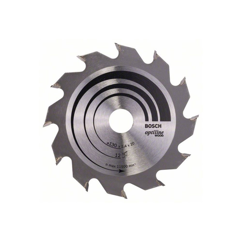 BOSCH list kružne pile 130x20/16x2,4 mm, 12Z, Optiline Wood