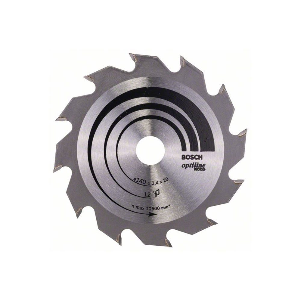 BOSCH list kružne pile 140x20/12,7x2,4 mm, 12Z, Optiline Wood