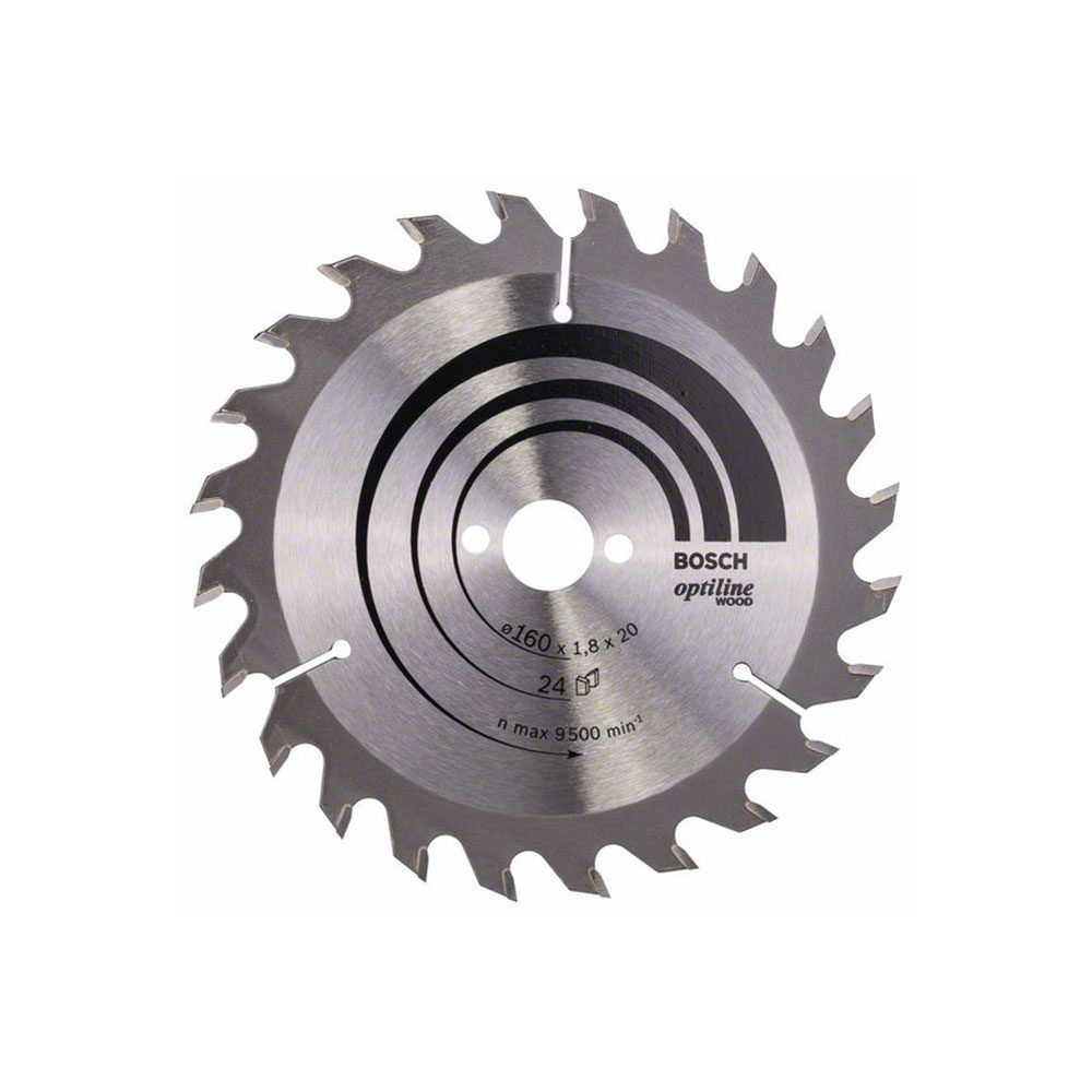 BOSCH list kružne pile 160x20/16x1,8 mm, 24Z, Optiline Wood