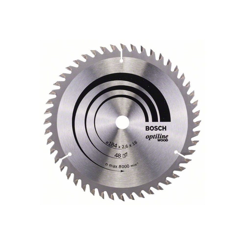 BOSCH list kružne pile 184x16x2,6 mm, 48Z, Optiline Wood