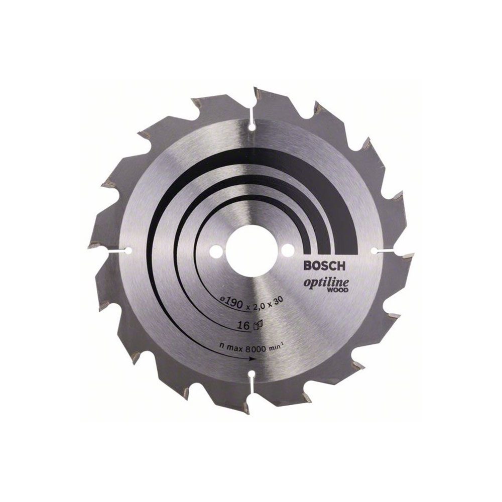 BOSCH list kružne pile 190x30x2,0 mm, 16Z, Optiline Wood