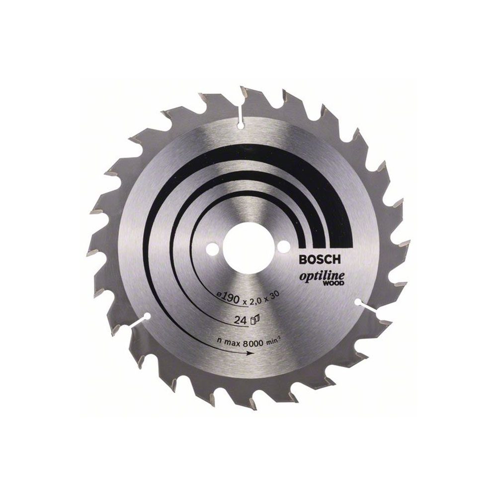 BOSCH list kružne pile 190x30x2,0 mm, 24Z, Optiline Wood