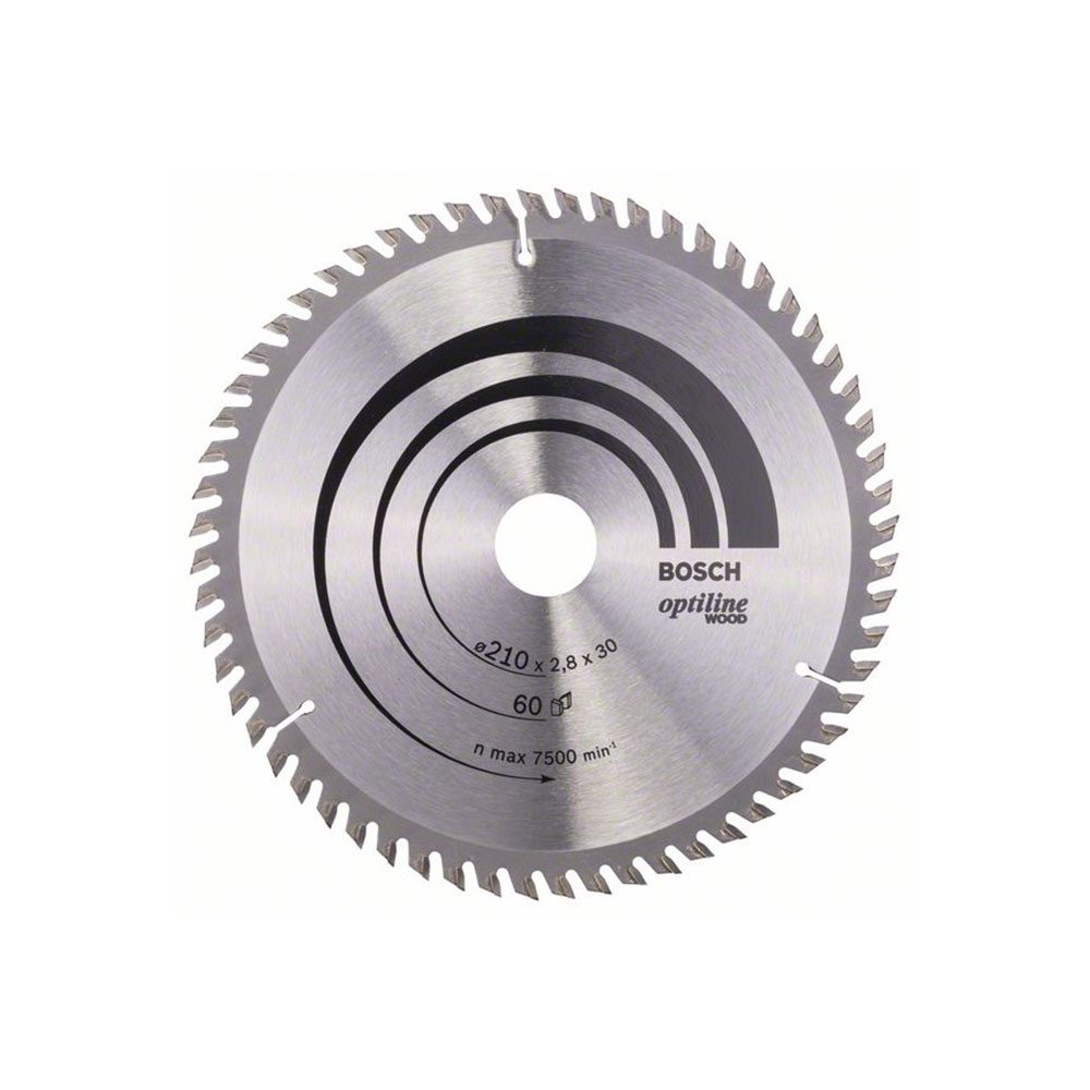 BOSCH list kružne pile 210x30x2,8 mm, 60Z, Optiline Wood