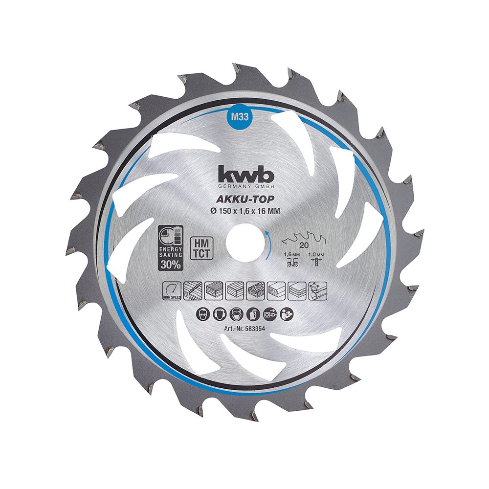 KWB list kružne pile 150x16 mm 20Z, za TE-CS 18/150 Li
