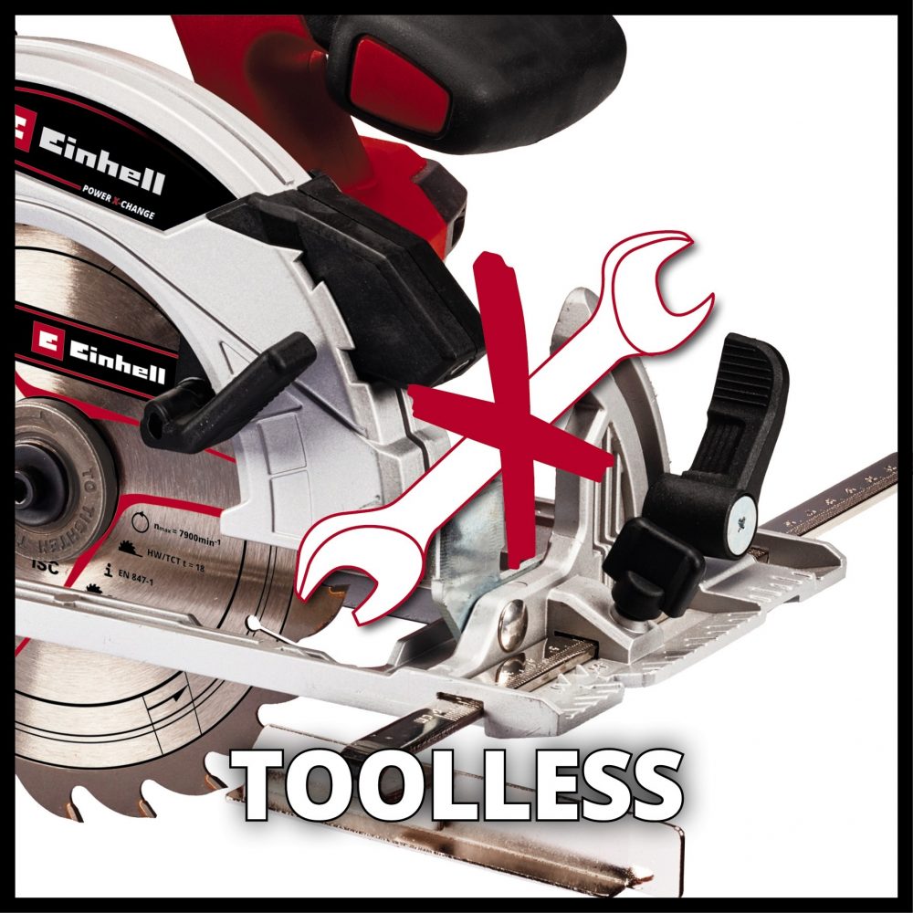 EINHELL aku ručna kružna pila TE-CS 18/165-1 Li PXC 18V bez baterije - Image 2