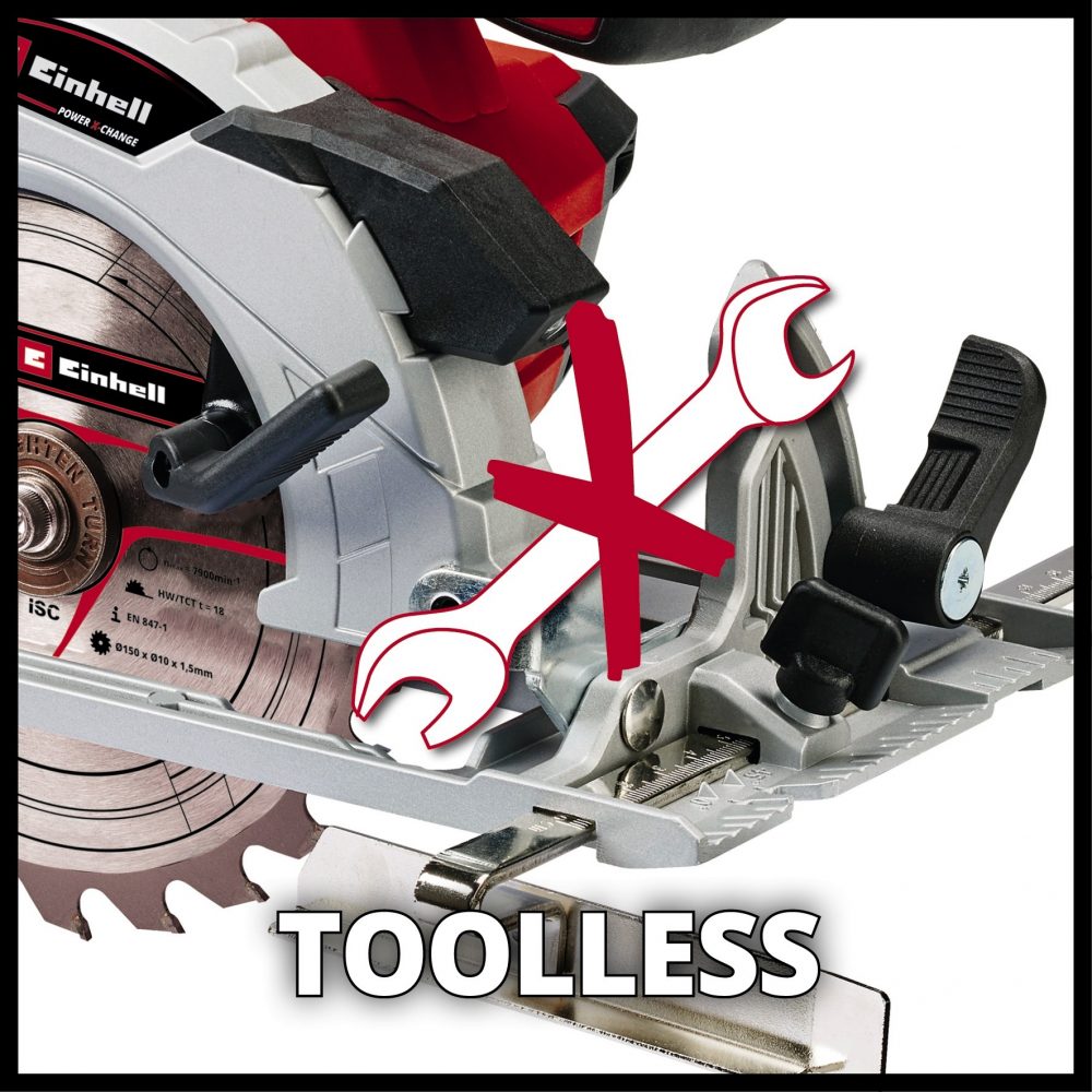 EINHELL aku ručna kružna pila TE-CS 18/150 Li PXC 18V bez baterije - Image 2