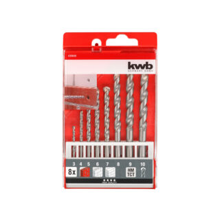 KWB set svrdala za kamen i beton, 3-10 mm, TCT, 8-dijelni