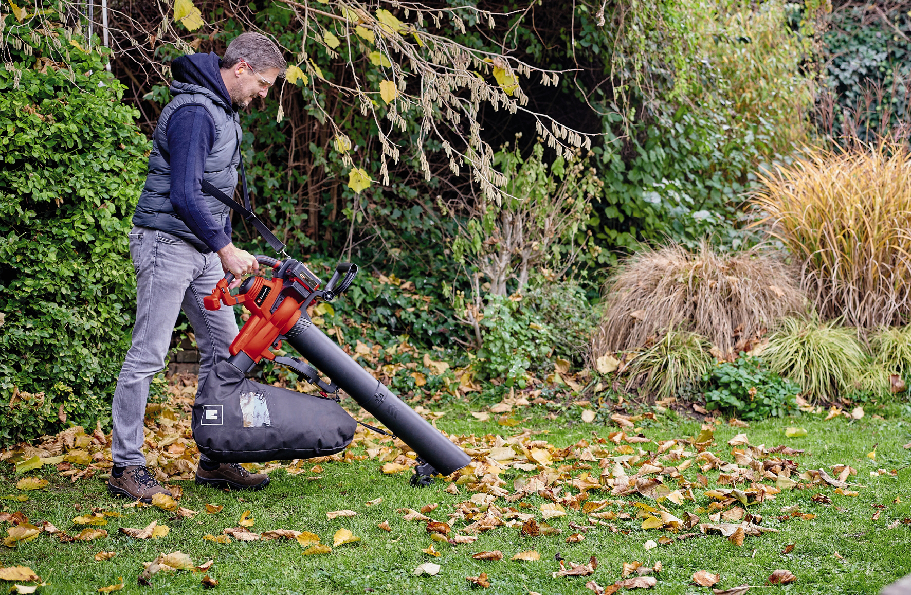 EINHELL aku usisavač-puhalo-drobilica za lišće GE-CL 36/230 Li E PXC 18+18V bez baterije - Slika 8