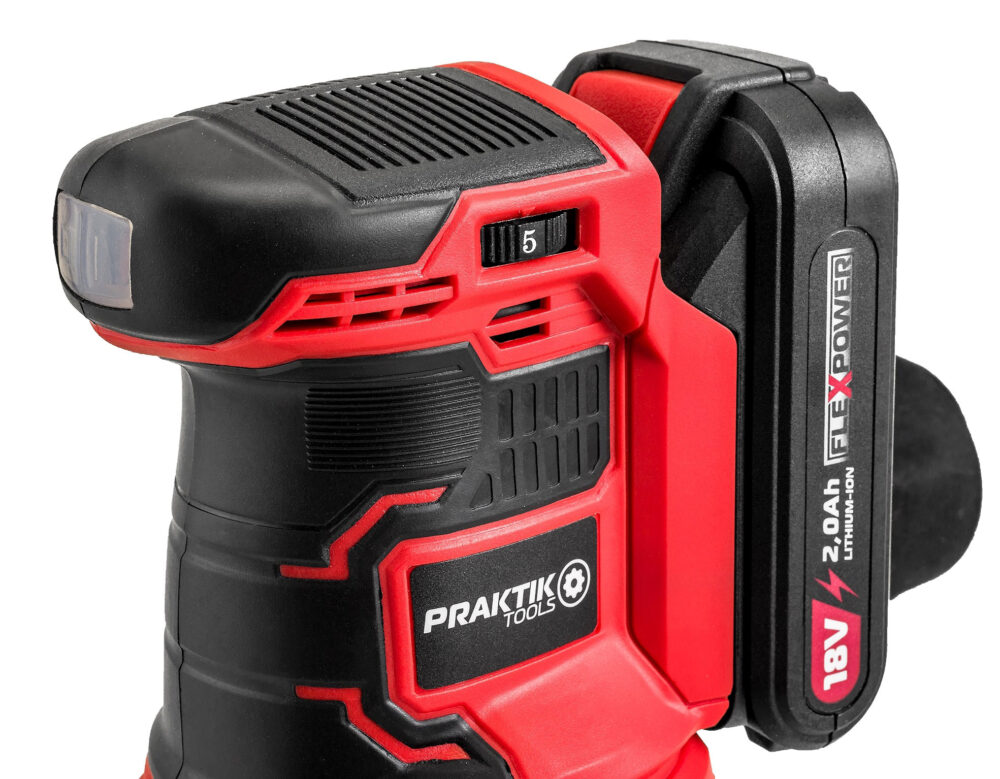 PRAKTIK aku ekscentrična brusilica PTQ072 FlexPower 18V 2,0Ah - Image 5