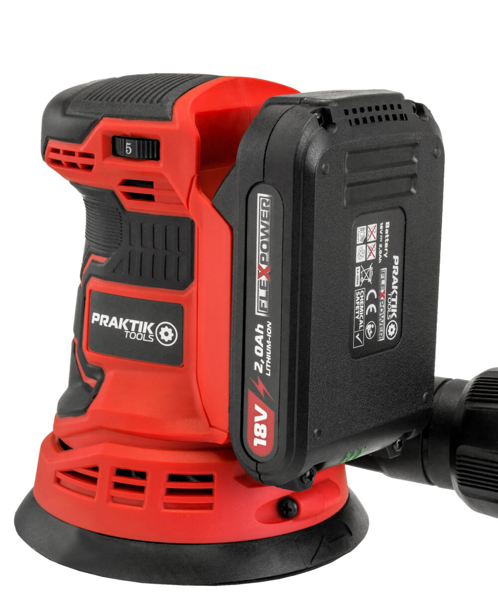 PRAKTIK aku ekscentrična brusilica PTQ072 FlexPower 18V 2,0Ah - Image 7