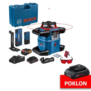 BOSCH građevinski laser GRL 600 CHV 18V 4,0Ah kovčeg + GRATIS Varta punjač i baterije