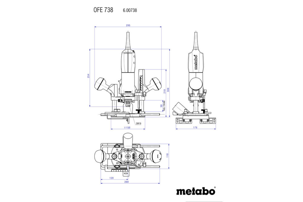 METABO glodalica OFE 738 - Image 2