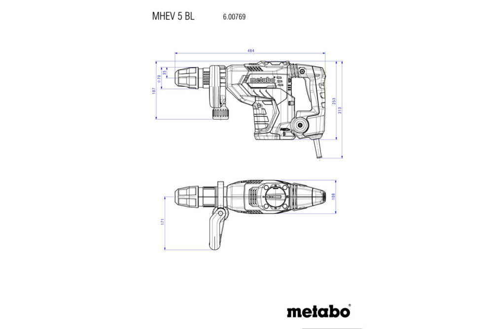 METABO udarni čekić MHEV 5 BL kovčeg - Image 2