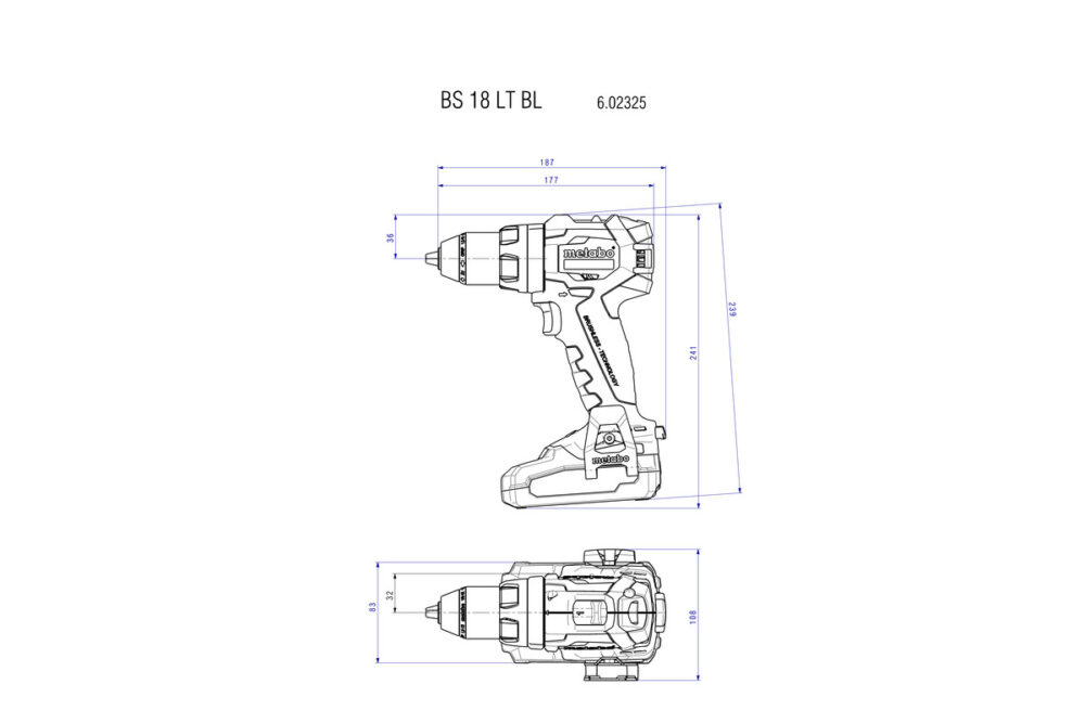 METABO aku bušilica-odvijač BS 18 LT BL 2xAKu 18V 2,0Ah MetaBOX - Image 2