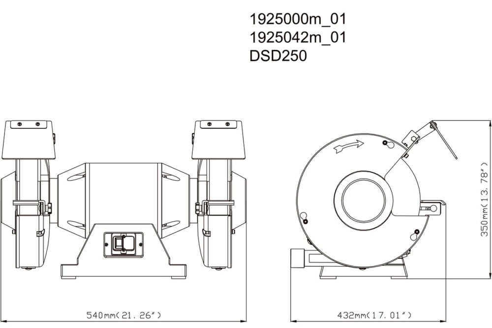 METABO dvostrana stolna brusilica DSD 250 - Image 2