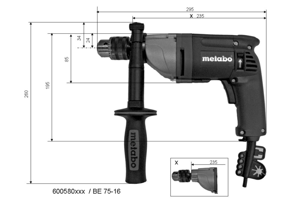 METABO bušilica-odvijač BE 75-16 - Image 3
