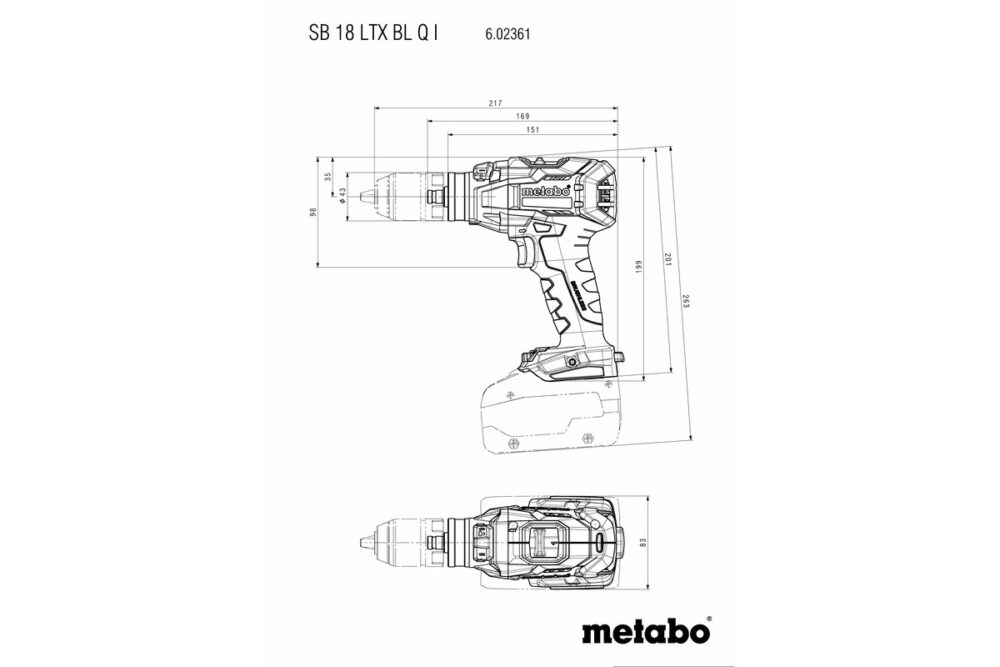 METABO aku udarna bušilica-odvijač SB 18 LTX BL Q I 18V MetaBOX bez baterije - Image 3