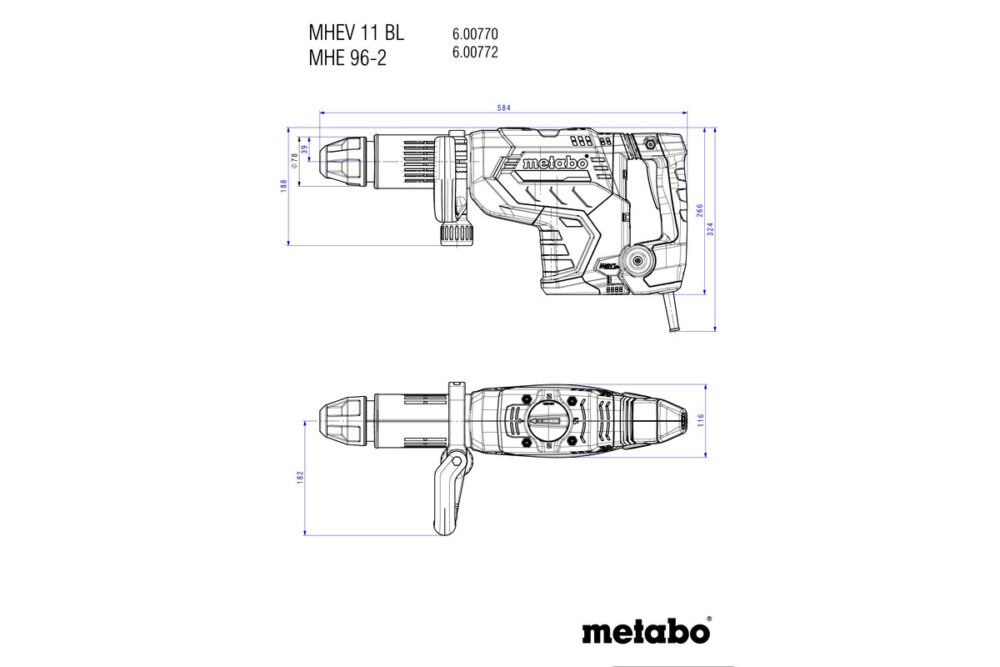 METABO udarni čekić MHEV 11 BL kovčeg - Image 4