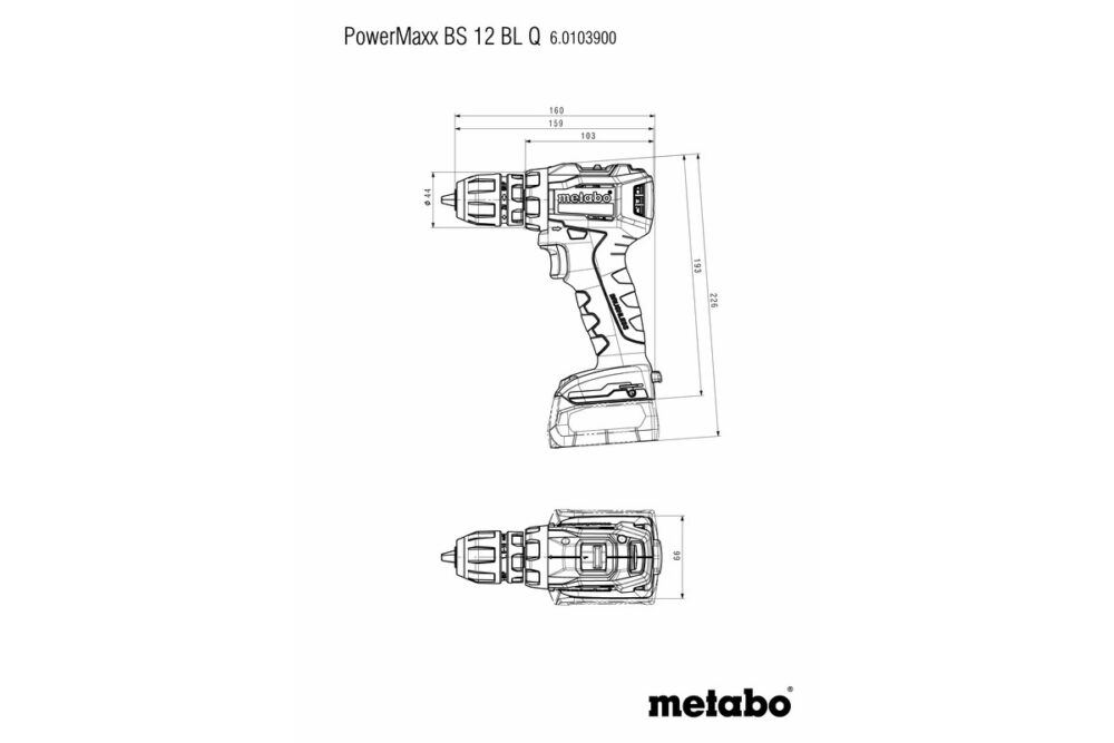 METABO aku bušilica-odvijač PowerMaxx BS 12 BL Q 2xAKu 12V 2,0Ah MetaBOX - Image 5