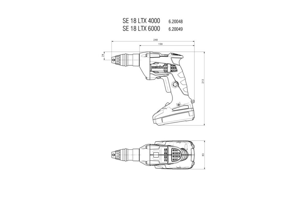 METABO aku odvijač za knauf SE 18 LTX 4000 2xAku 18V 2,0Ah kovčeg - Image 5