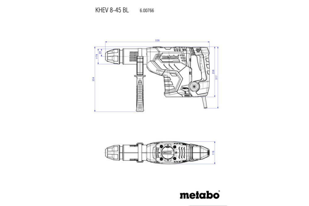 METABO bušaći čekić KHEV 8-45 BL kovčeg - Image 7