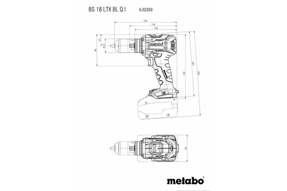 METABO aku bušilica-odvijač BS 18 LTX BL Q I 2xAKu 18V 5,2Ah MetaBOX - Image 8