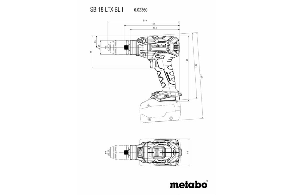 METABO aku udarna bušilica-odvijač SB 18 LTX BL I 18V MetaBOX bez baterije - Image 7