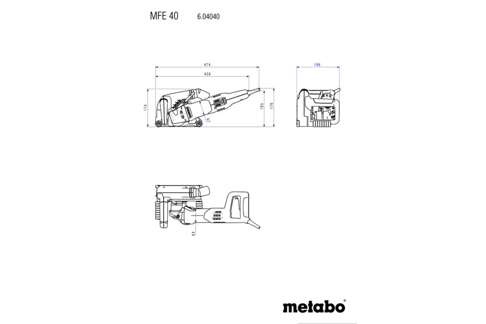 METABO glodalica za utore u zidu MFE 40 + 2x dijam. rezna ploča kovčeg - Image 11