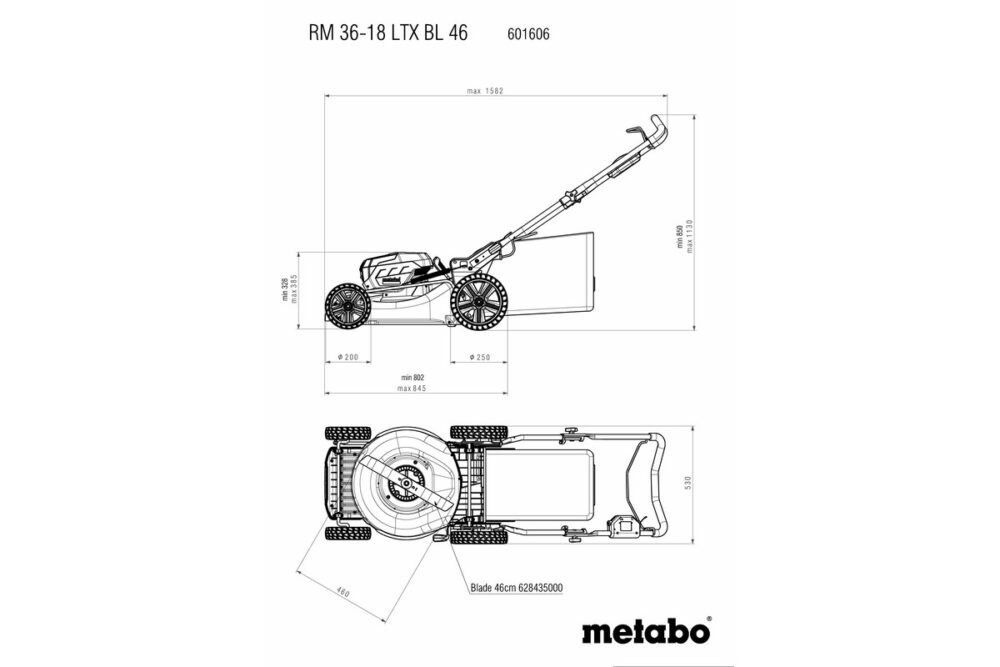 METABO aku kosilica RM 36-18 LTX BL 46 18+18V bez baterije - Image 12