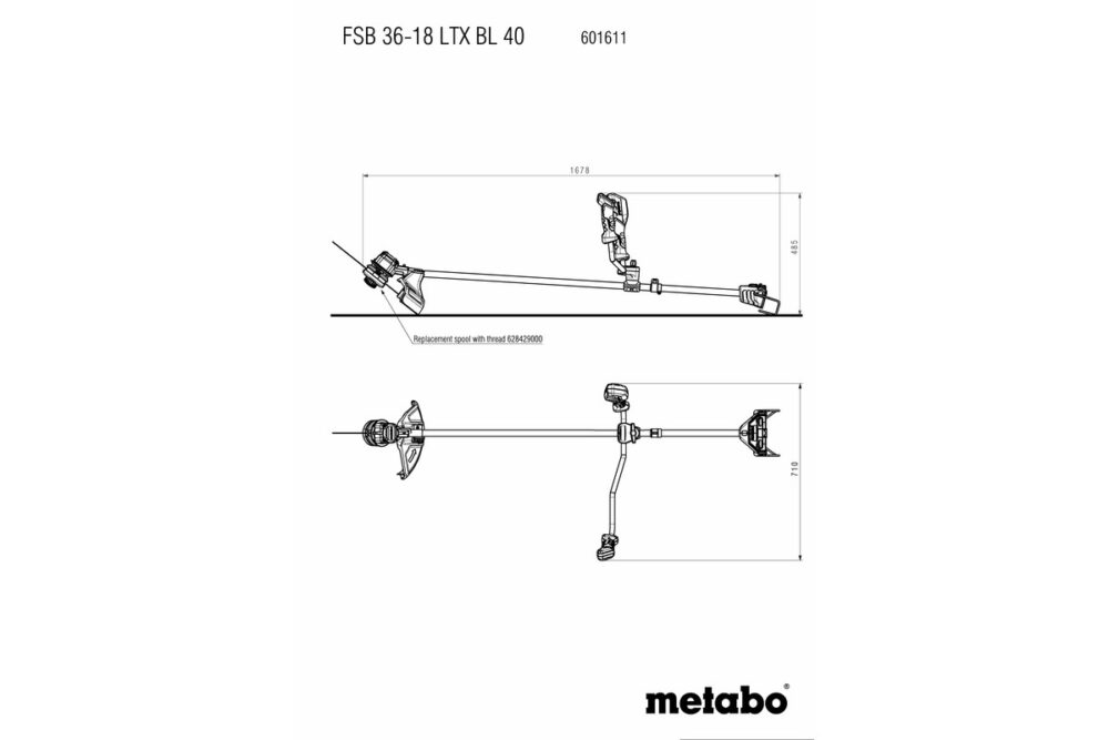 METABO aku trimer za travu FSB 36-18 LTX BL 40 18+18V bez baterije - Image 12