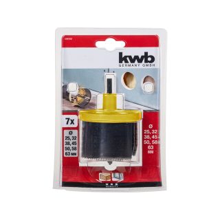 KWB krunsko svrdlo za drvo i gips 25-63 mm, 7 kom