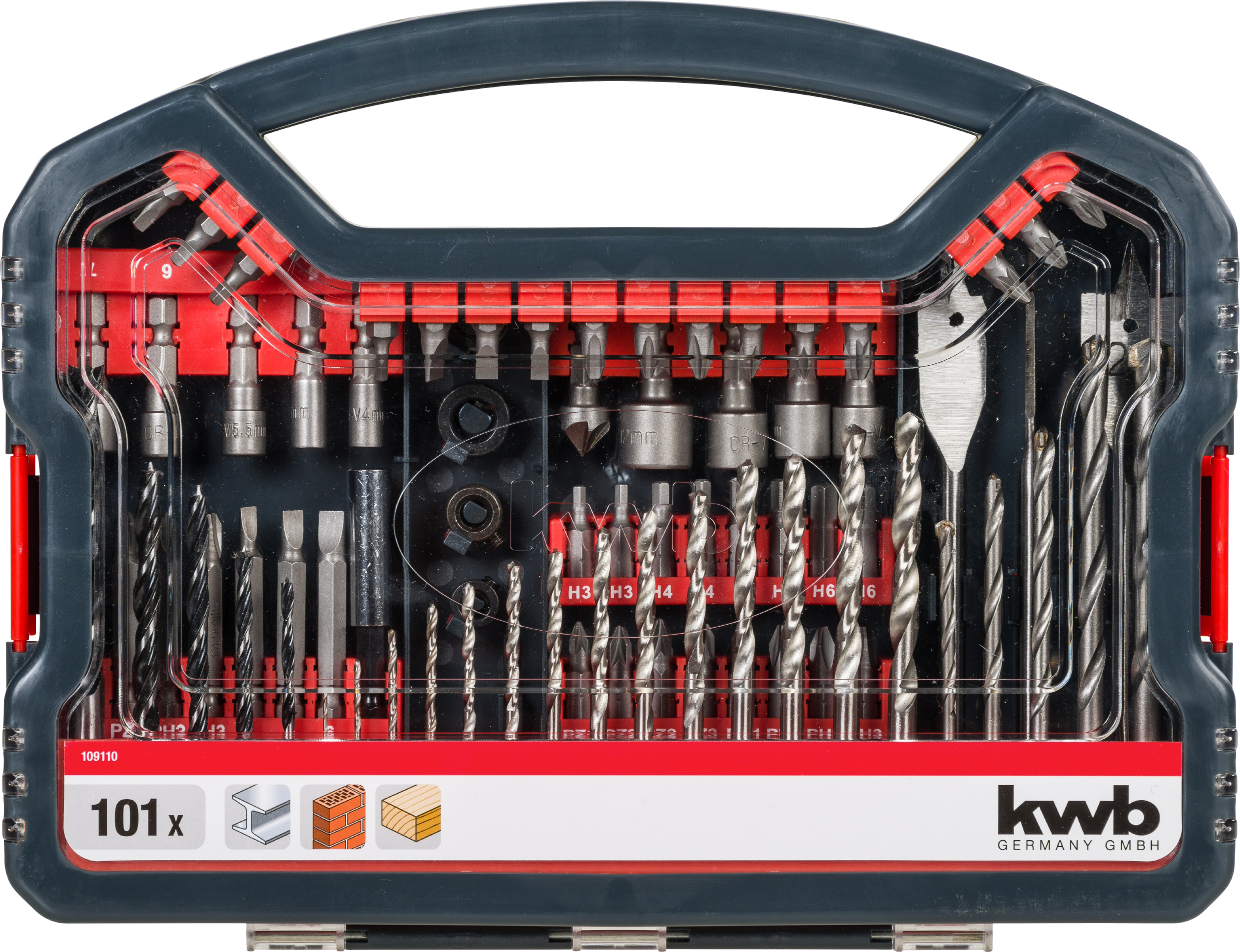 KWB set svrdala i bitova Standard u plastičnom kovčegu 101/1 - Slika 2