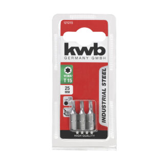 KWB bit torx industrijski, 25 mm, T15, 3 kom