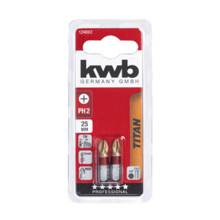 KWB bit od titana 25 mm, PH 2, 2 kom