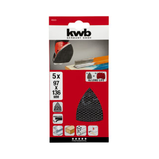 KWB brusna tkanina za višenamjenske brusilice 97x136 mm, g220, 5/1