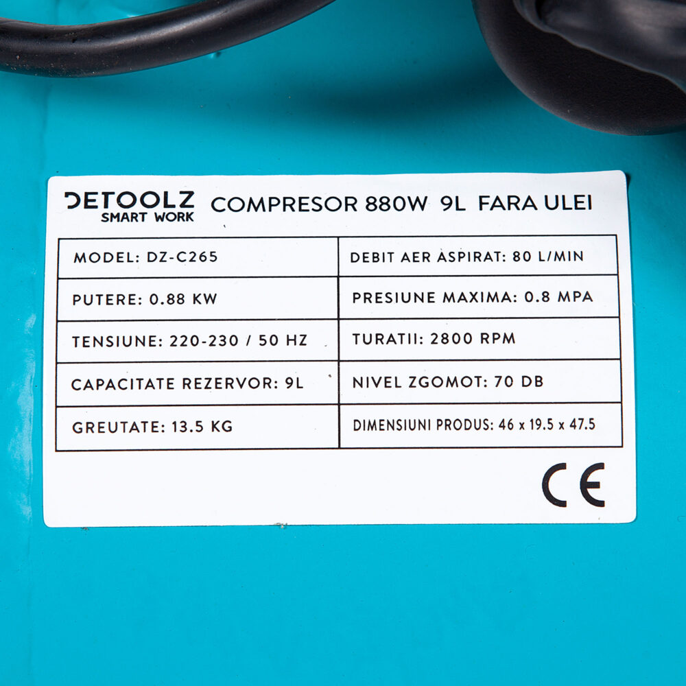 DETOOLZ bezuljni kompresor DZ-C265 - Image 8