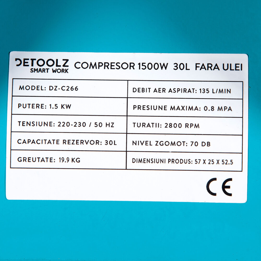DETOOLZ bezuljni kompresor DZ-C266 - Image 7