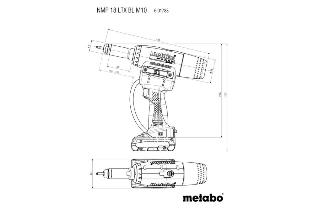 METABO aku pištolj za stezne matice NMP 18 LTX BL M10 18V MetaBOX bez baterije - Image 7