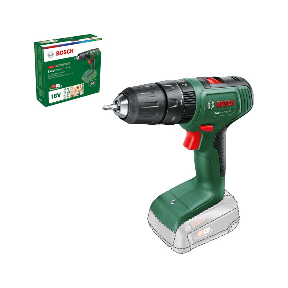BOSCH aku udarna bušilica-izvijač EasyImpact 18V-40 18V bez baterije