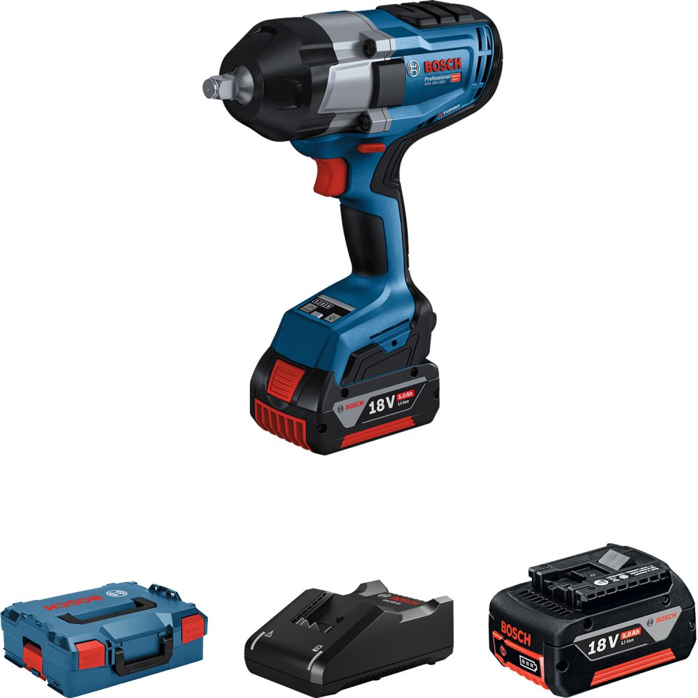 BOSCH aku udarni odvijač GDS 18V-1000 2xAku 18V 5,0Ah L-Boxx - Image 7